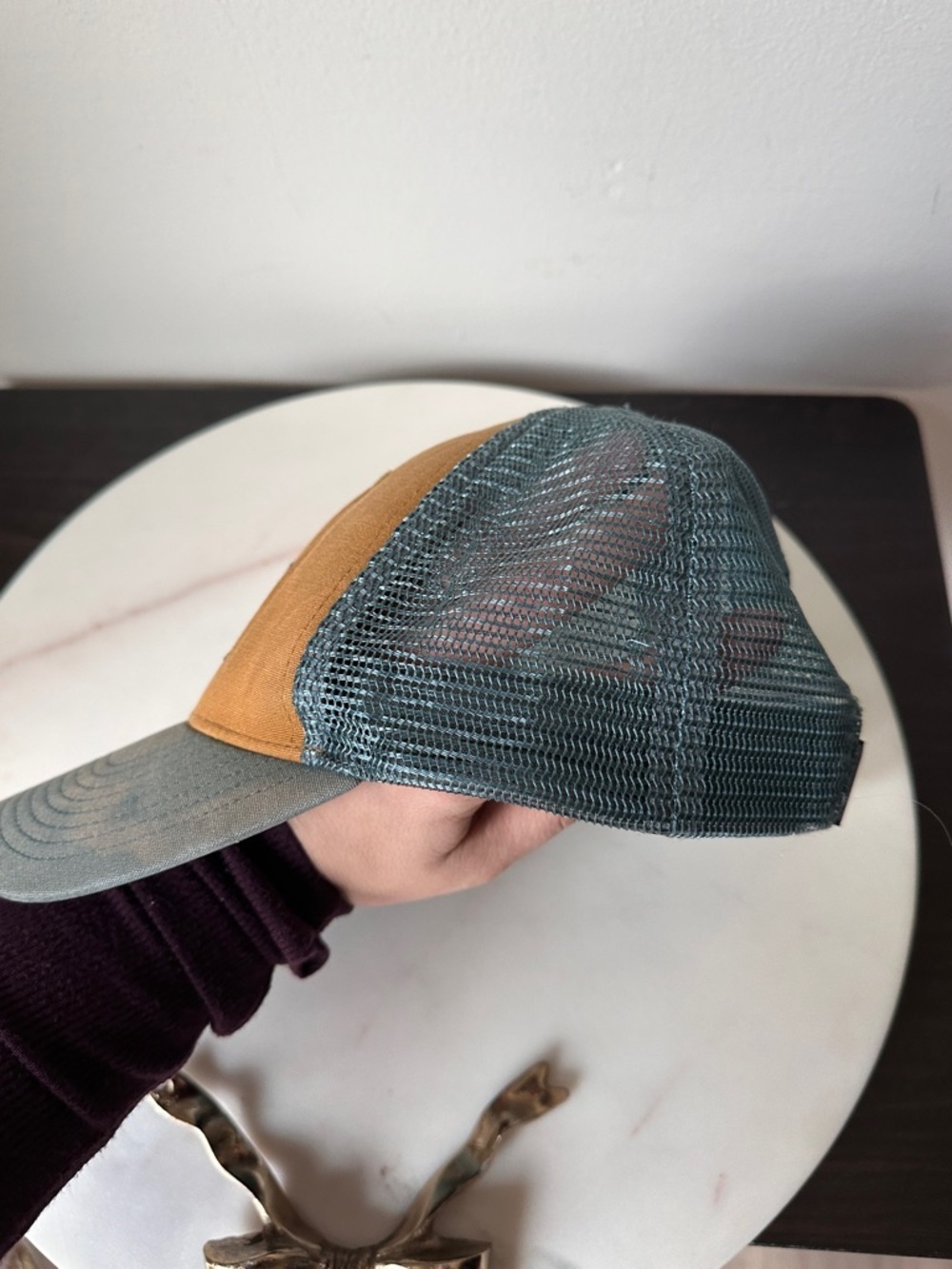 PATAGONIA LARGE LOGO Hat Cap Snap Back mesh One Size - Picture 4 of 7